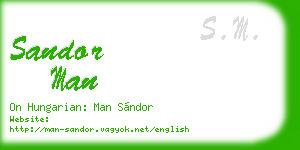 sandor man business card
